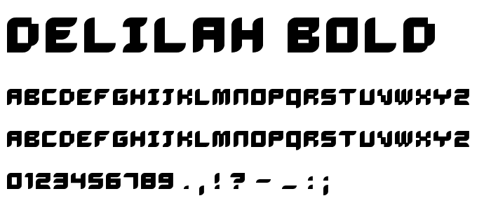 Delilah Bold font